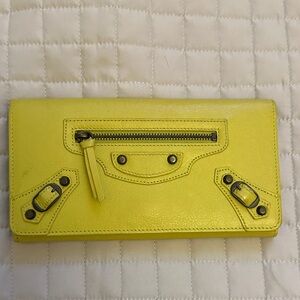 Balenciaga Yellow Women's Wallet